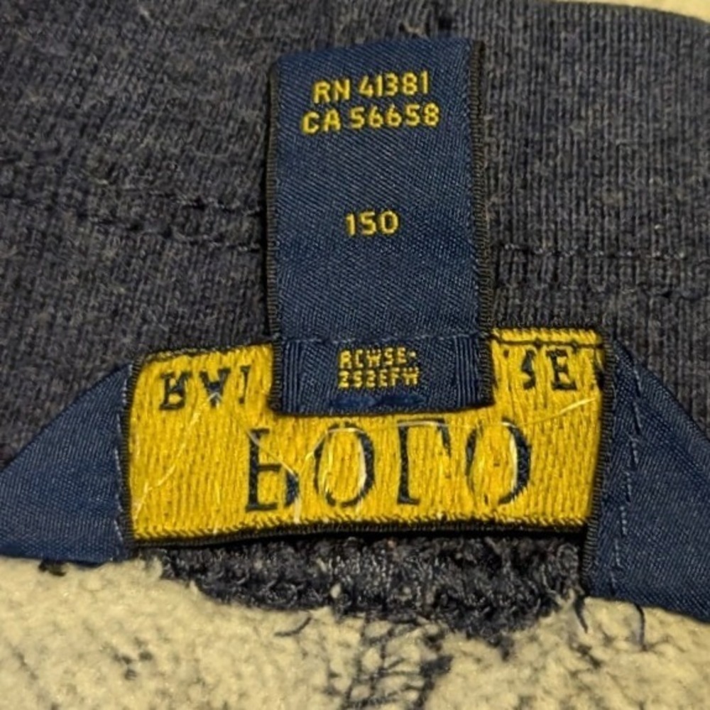 Polo Ralph Lauren Boys Size M 10-12 Terry Drawstring Sweat Shorts Blue Red Pony - Picture 6 of 16